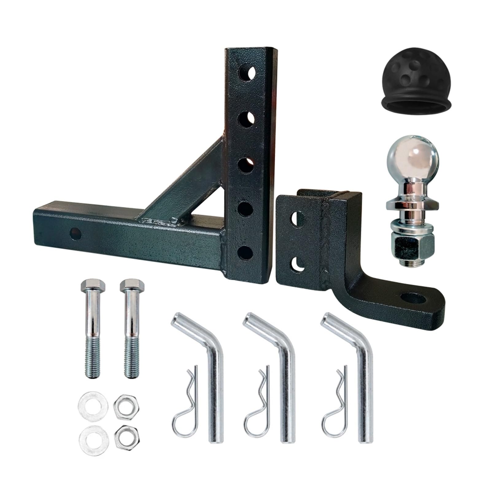 Anhängerkupplungen, 25,4 cm Verstellbare 4-stufi Anhänrkupplung Mit Kulhalterung for 5,1 cm Empfänr Mit 50 Mm Kul, Wohn-Teile, Wohn-Wohnwan-Zubehör(Set with 50mm Ball) von NGBFF