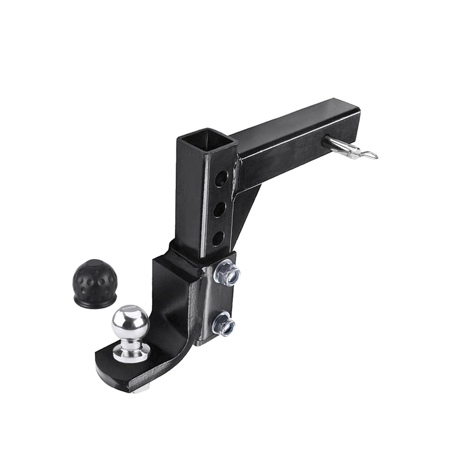 Anhängerkupplungen, 25,4 cm Verstellbare 4-stufige Anhängerkupplung Mit Kugelhalterung for 5,1 cm Empfänger Mit 50 Mm Kugel, Wohnmobil-Teile, Wohnmobil-Wohnwagen-Zubehör(Set with 2Inch Ball) von NGBFF