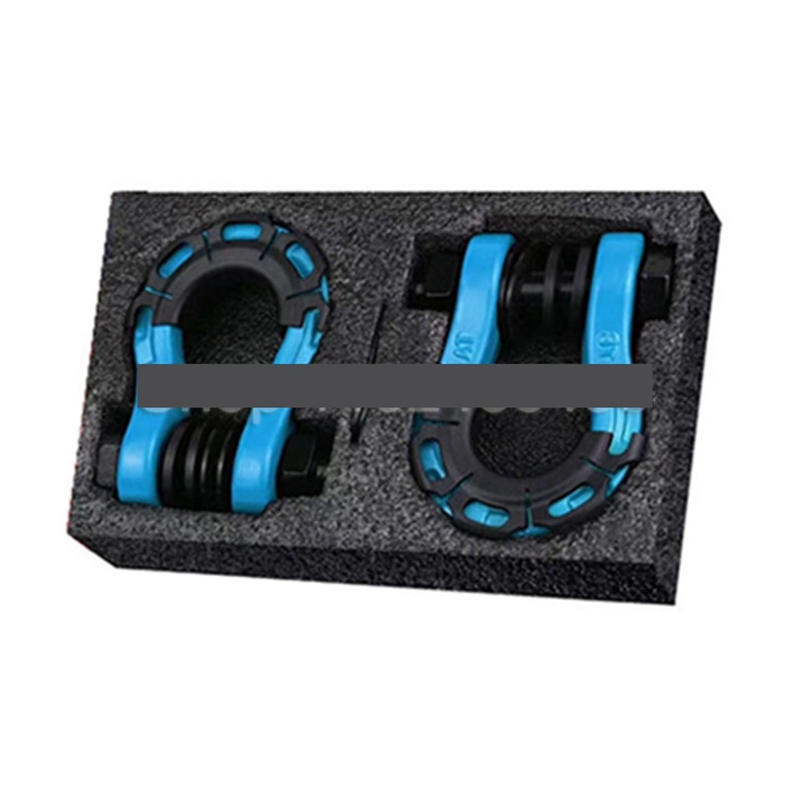 Anhängerkupplungen, 3/4 Zoll 2 Stück U Typ Heavy Duty Senkschmiedeter D-Ring Schäkel U-Haken Schlaufenhaken Anhänr Seil Auto Schäkel SUV Anhänr Rettungskupplung(Light Blue) von NGBFF