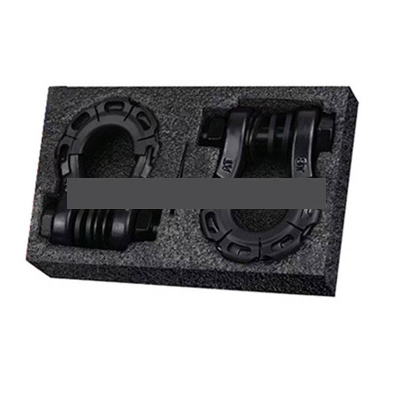 Anhängerkupplungen, 3/4 Zoll 2 Stück U Typ Heavy Duty Senkschmiedeter D-Ring Schäkel U-Haken Schlaufenhaken Anhänr Seil Auto Schäkel SUV Anhänr Rettungskupplung(Noir) von NGBFF