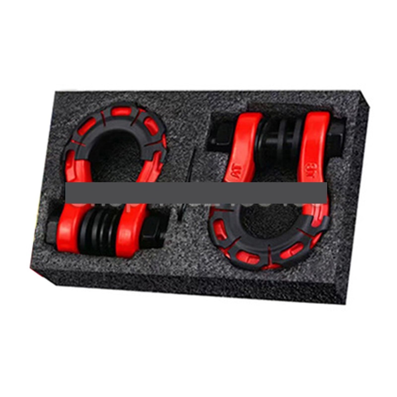 Anhängerkupplungen, 3/4 Zoll 2 Stück U Typ Heavy Duty Senkschmiedeter D-Ring Schäkel U-Haken Schlaufenhaken Anhänr Seil Auto Schäkel SUV Anhänr Rettungskupplung(Rood) von NGBFF
