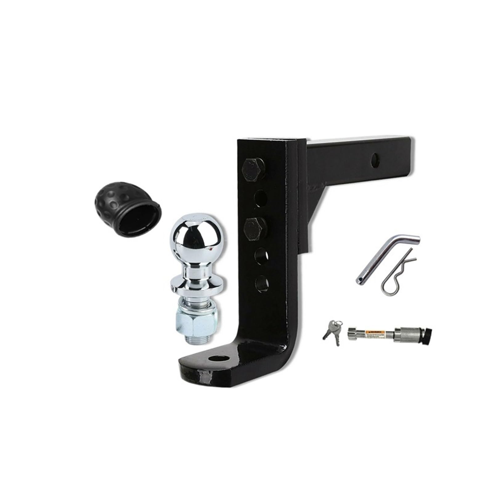 Anhängerkupplungen, 4000 Kg Höhenverstellbare Anhängerkupplung, 50 Mm, 5,1 cm Kugel, Anhängerkupplung, Drop-Mount-Anhänger(with 2 Ball Lock) von NGBFF