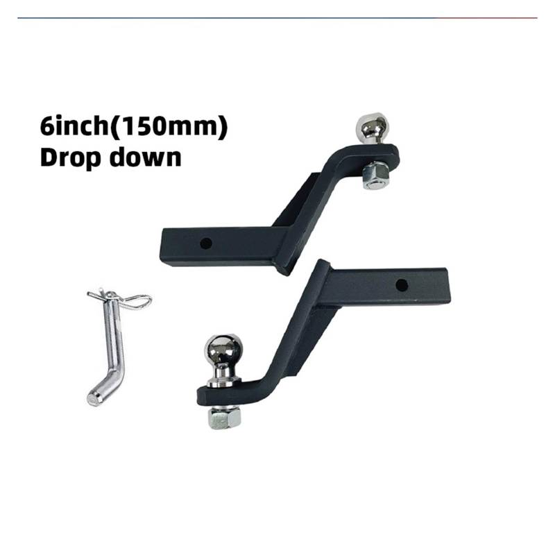 Anhängerkupplungen, 6 Zoll Drop Anhängerkupplung Anhängerkupplung Kugelhalterung Anhängerkupplung Anhänger Auto RV Bootsteile Zubehör(with 2inch Ball) von NGBFF