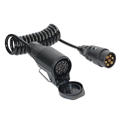 Anhängerkupplungen, 7 Pin Anhänr LKW Licht Bord Verlänrung Kabel Blei Stecker Auf Buchse Draht Steckdose Draht Teil Kupplunn Schaltung Steckdose(200cm with Cover) von NGBFF