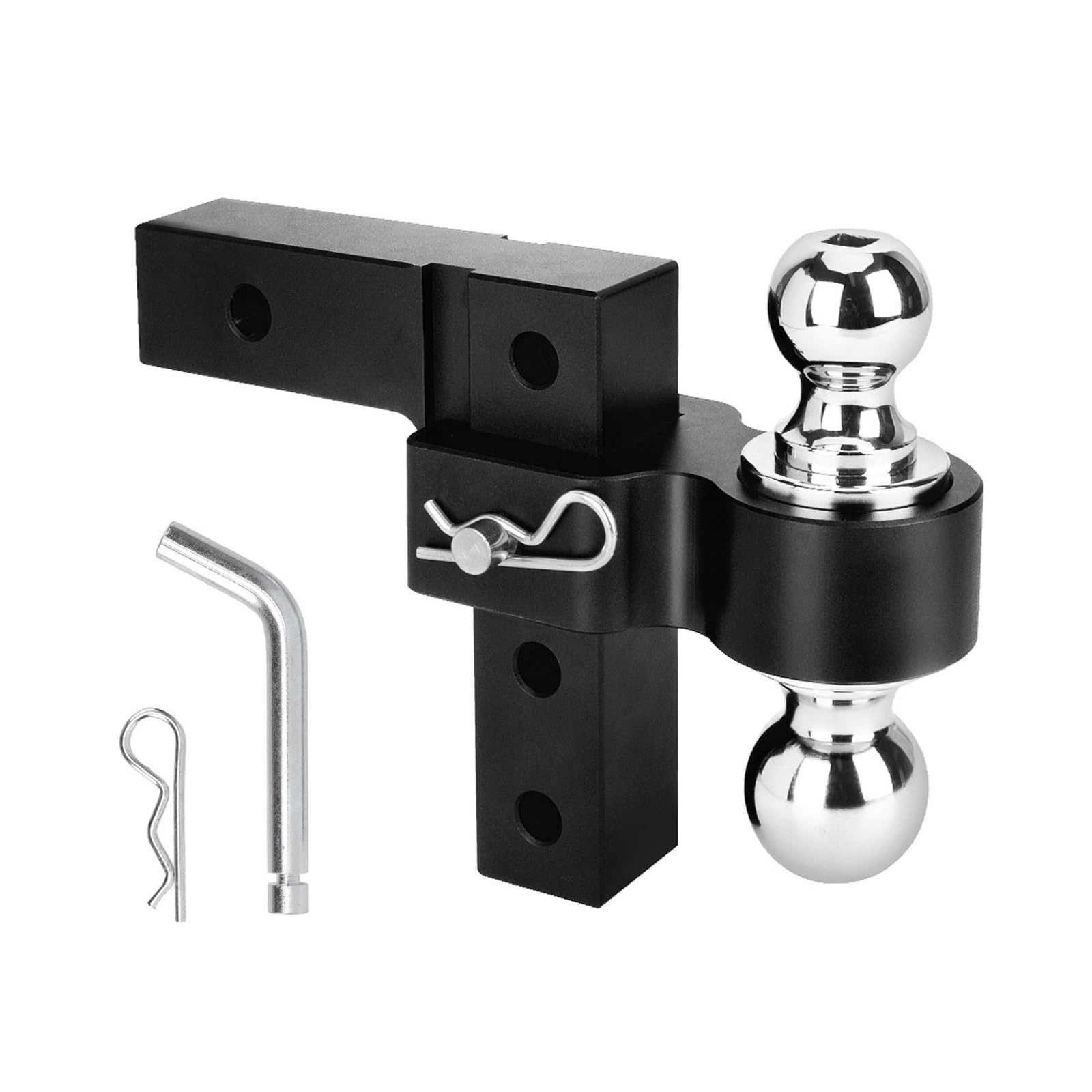 Anhängerkupplungen, Schwere Anhänrzapfen-Haken-Montaplatte, Verstellbar, Passend for 5,1 cm Empfänrkupplungsadapter for Wohn, LKW, Wohn, Auto, Wohnwan, Zubehör(Noir) von NGBFF