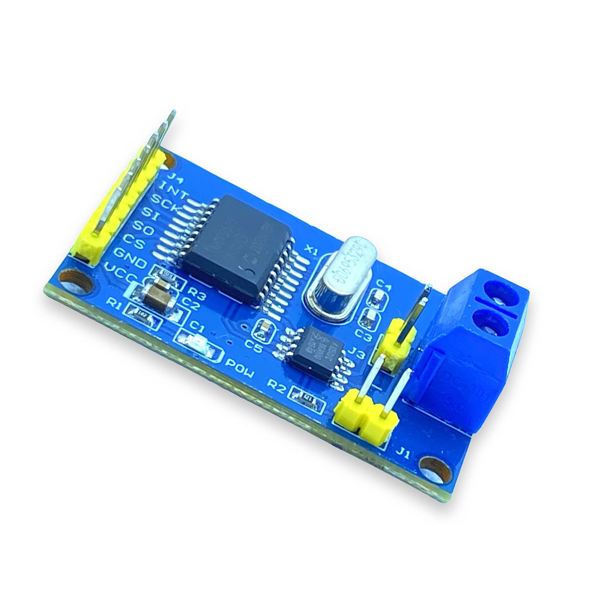 NGEN MCP2515 CANBUS TJA1050 SPI Transceiver Module Microcontroller Programming Development Board for Raspberry Pi, Arduino and other SPI capable Microcontrollers NGEN MCP2515 CANBUS TJA1050 SPI Transceiver Module Microcontroller Programming Development Board for Raspberry Pi, Arduino and other SPI capable Microcontrollers von NGEN
