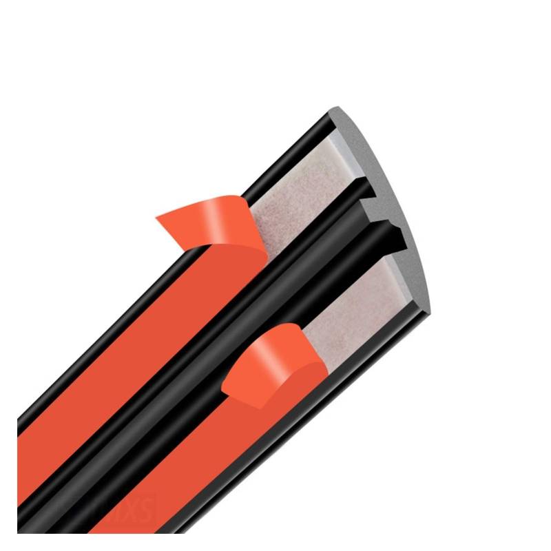 Gummidichtung Selbstklebend Gummi-Auto-Siegelauto-Dach-Windschutzscheibe Dichtmittel Gummi-Protektor-Dichtungsstreifen-Schalldämmfenster-Dichtungen Auto-Styling für Auto 3 (Color : 5 Meters) von NGHSDO