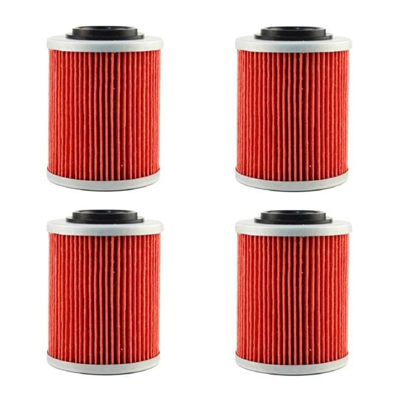 For ATV 400 450 500 570 650 800 800R 850 1000 Outlander Max EFI X XT Renegade Motorrad Ölfilter(4 Pieces) von NGIRHGUE