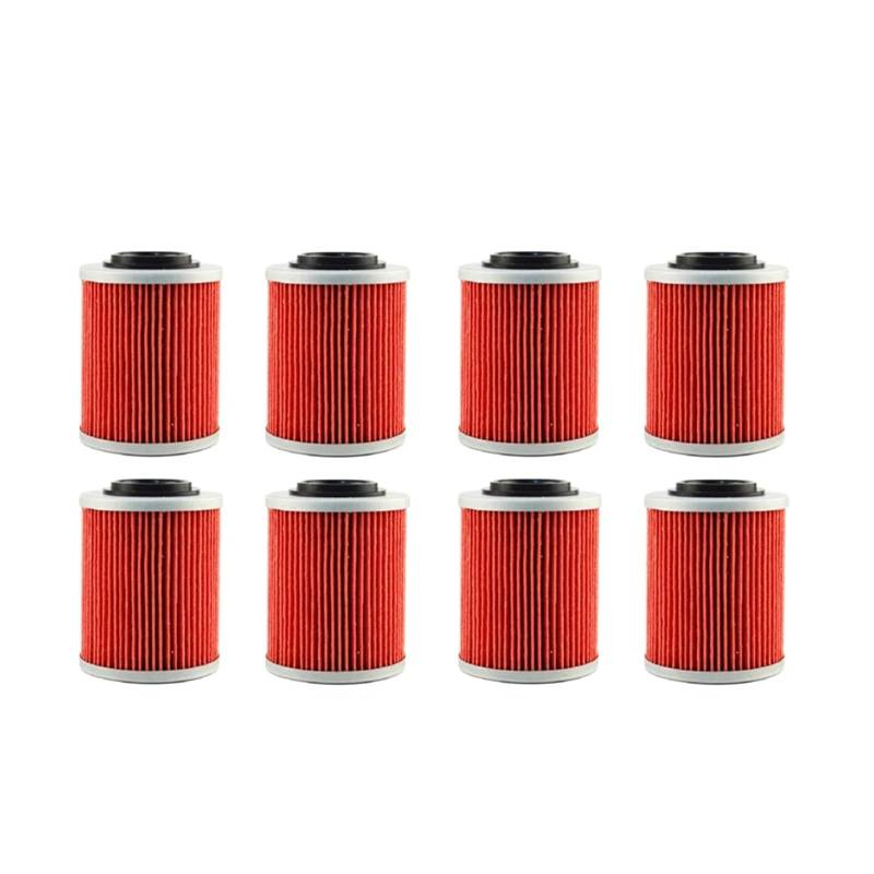 For ATV 400 450 500 570 650 800 800R 850 1000 Outlander Max EFI X XT Renegade Motorrad Ölfilter(8 Pieces) von NGIRHGUE