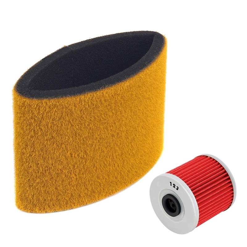 Motorrad Ansaugluftfilter Ansaugreiniger & Ölfilter for KLF220 Bayou 220 1999-2002 KLF250 2003-2011 KLF300 99-04(Air and Oil Filter) von NGIRHGUE