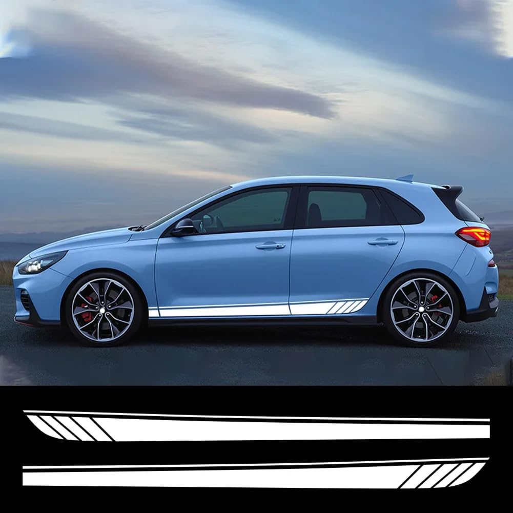 2 STÜCKE Auto-Seitentüraufkleber, Für H=yundai i30 I30N N-Line GDI MK3 Racing Stripe Style Vinyl-Dekor-Aufkleber Auto-Tuning-Zubehör 2 STÜCKE Auto-Seitentüraufkleber, Für H=yundai i30 I30N N-Line GDI MK3 Racing Stripe Style Vinyl-Dekor-Aufkleber Auto-Tuning-Zubehör von NGIRJKKLL