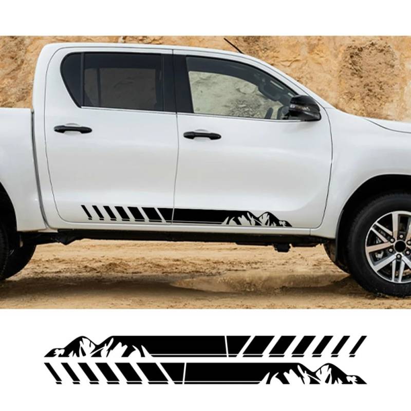 2 Stück Offroad-Sportwagenaufkleber, selbstklebend, Vinyl-Aufkleber für die Karosserieseite, Autodekorationszubehör, für Ford F150 F-150 Raptor von NGIRJKKLL