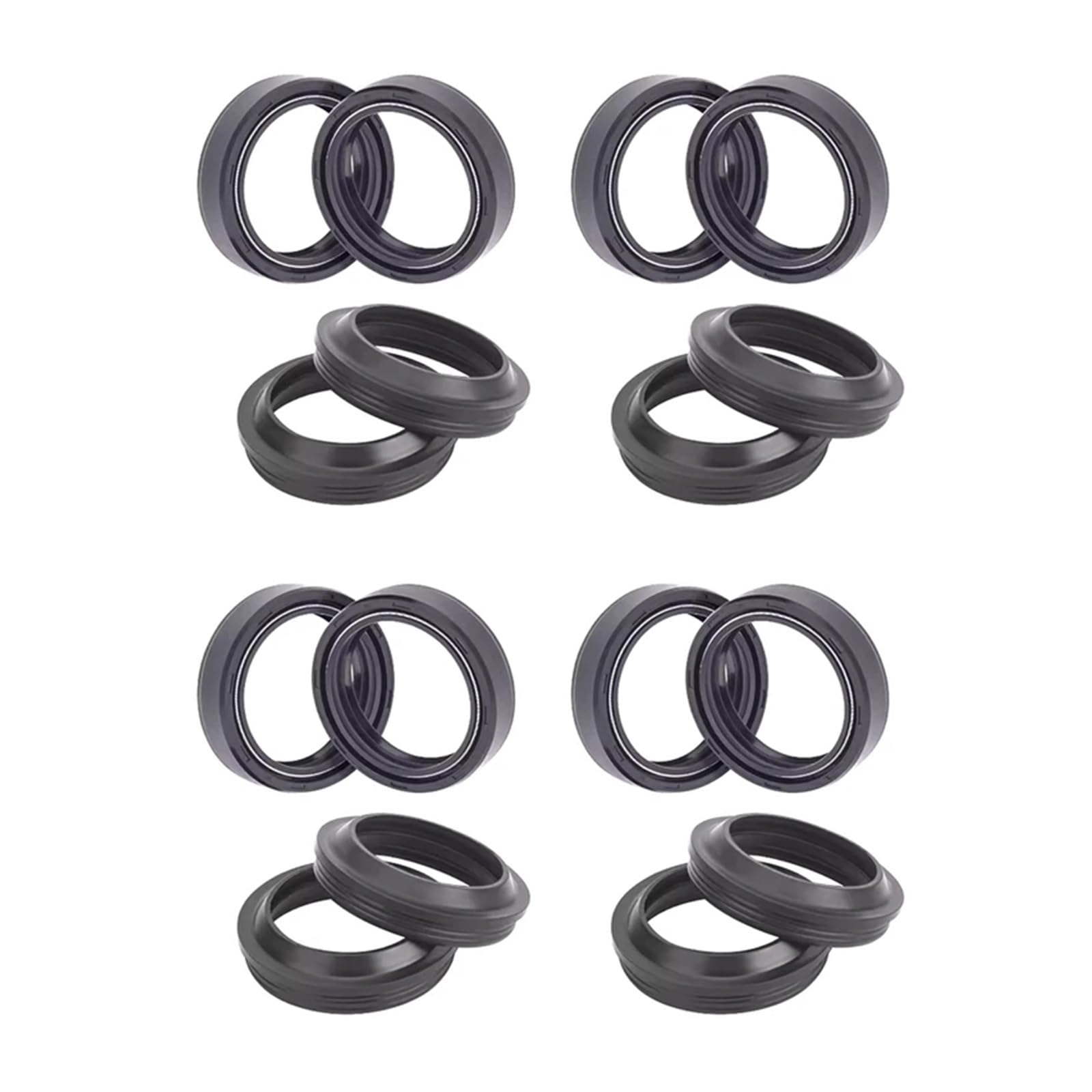 2 stück 30x42x10,5 30 42 Motorrad Gabel Dämpfer Öldichtung Staubdichtung for KLX125 KDX 80 KX80 KLT185 for DR-Z125(8pc Seal 8pc Cover) von NGIRJKKLL