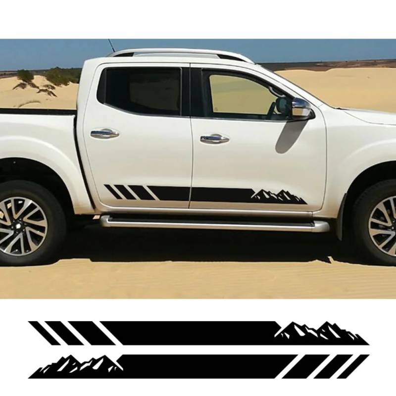 Autotür-Seitenaufkleber, Pickup Off Road Graphics Mountain Vinyl-Aufkleber, für Nissan Navara NP300 D21 D22 D23 D40 Tuning-Zubehör von NGIRJKKLL