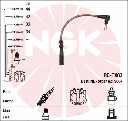 NGK 9664 Zündleitungssatz NGK 9664 Zündleitungssatz von NGK