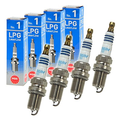 Ngk 4x Zündkerze [Hersteller-Nr. 1496] für Alfa Romeo, Audi, Austin, BMW, Caterham, Chevrolet, Chrysler, Citroën, Dacia, Daewoo, Daihatsu, Fiat, Ford, von NGK
