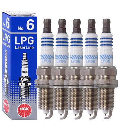 Ngk 5x Zündkerze LPG Laser Line 6 [Hersteller-Nr. 1565] für Ford Usa, Honda, Mazda, Opel, Seat, Vauxhall, VW von NGK