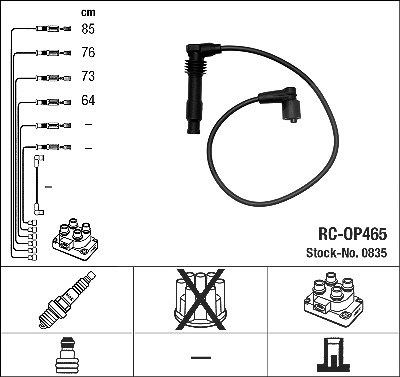Ngk Zündleitungssatz [Hersteller-Nr. 0835] von NGK