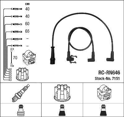 Ngk Zündleitungssatz [Hersteller-Nr. 7151] von NGK
