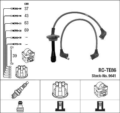 Ngk Zündleitungssatz [Hersteller-Nr. 9641] für Daihatsu, Toyota von NGK
