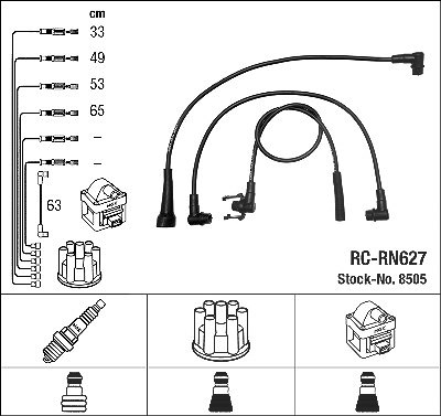 Ngk Zündleitungssatz [Hersteller-Nr. 8505] für Renault von NGK