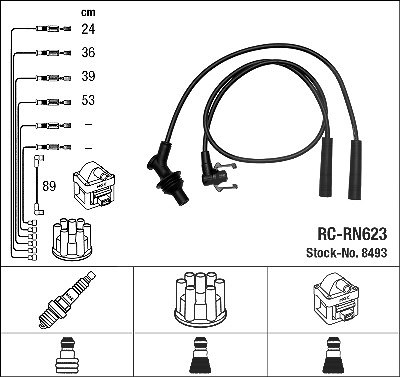 Ngk Zündleitungssatz [Hersteller-Nr. 8493] für Renault von NGK