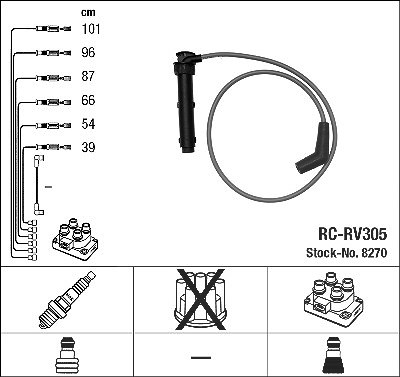 Ngk Zündleitungssatz [Hersteller-Nr. 8270] für Rover von NGK