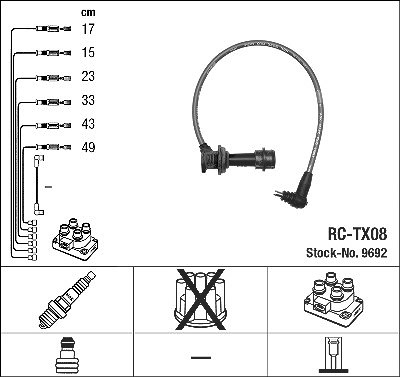 Ngk Zündleitungssatz [Hersteller-Nr. 9692] für Toyota von NGK