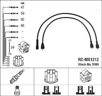 Ngk Zündleitungssatz [Hersteller-Nr. 5589] für Trabant von NGK