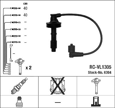 Ngk Zündleitungssatz [Hersteller-Nr. 6304] für Volvo von NGK