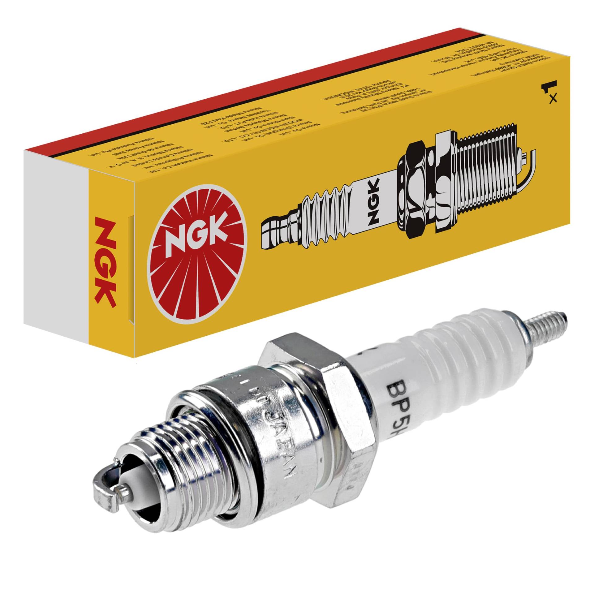 NGK Zündkerze BP7HS, 5111 | Yellow Box | 1 Stück, Metall NGK Zündkerze BP7HS, 5111 | Yellow Box | 1 Stück, Metall von NGK