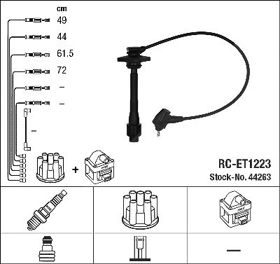 Ngk Zündleitungssatz [Hersteller-Nr. 44263] von NGK