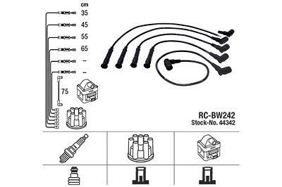 Ngk Zündleitungssatz [Hersteller-Nr. 44342] für BMW von NGK