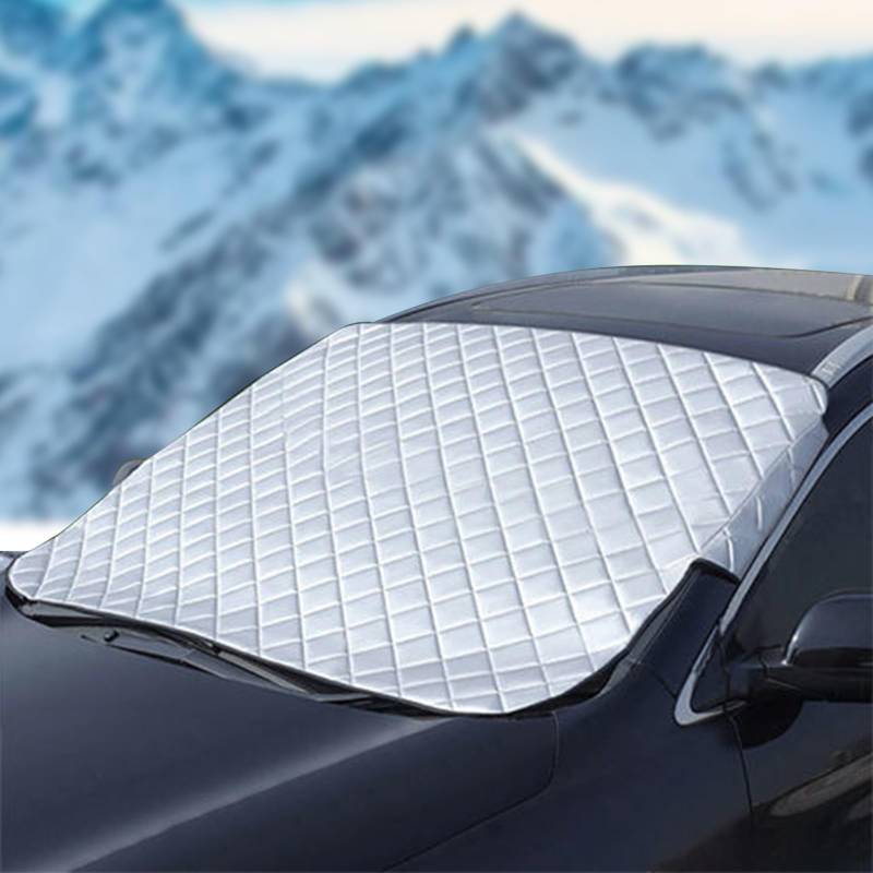 Frontscheibenabdeckung,Sonnenschutz Auto Frontscheibe, Frostabdeckung Windschutzscheiben für Winter, Scheibenabdeckung Auto Frontscheibe für Frost, UV-Schutz(140 x 95cm) von NHTJTHE