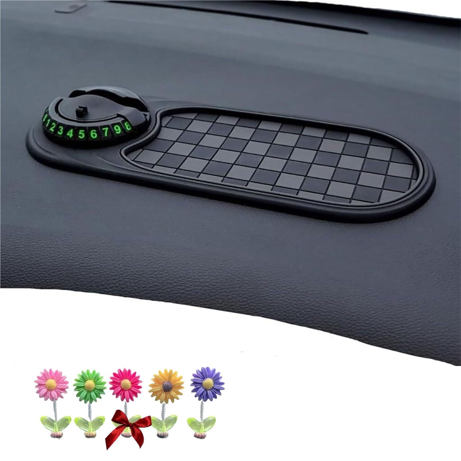 Multifunktionale Anti-Rutsch-Matte fürs Auto, Handyhalterung fürs Armaturenbrett, drehbare Anti-Rutsch-Pad fürs Armaturenbrett mit temporärer Parknummer for Handys, Sonnenbrillen, Schlüssel, Gadgets(B Multifunktionale Anti-Rutsch-Matte fürs Auto, Handyhalterung fürs Armaturenbrett, drehbare Anti-Rutsch-Pad fürs Armaturenbrett mit temporärer Parknummer for Handys, Sonnenbrillen, Schlüssel, Gadgets(B von NIANE