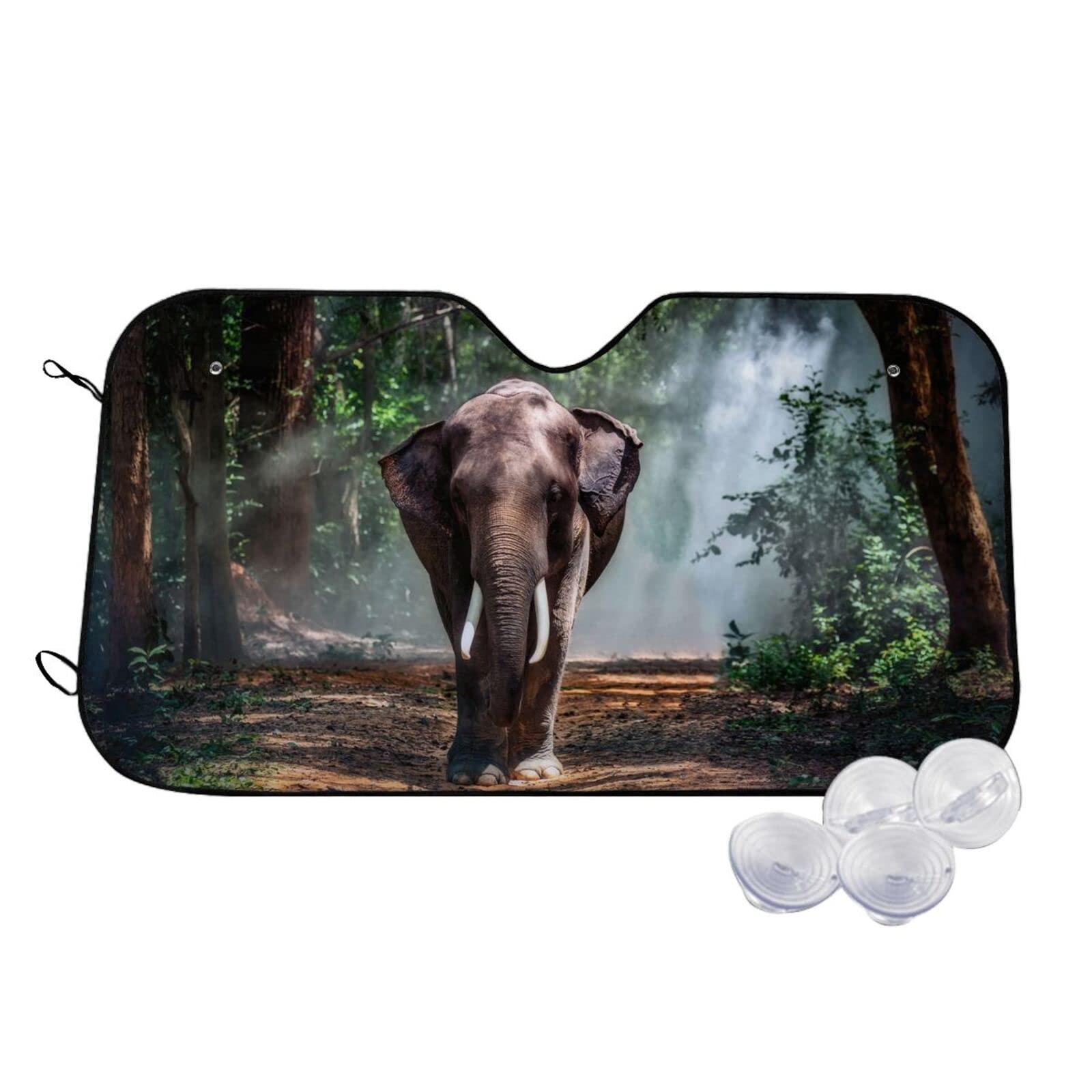 Auto Frontscheibe Elefant Thailand Wald Sonnenschutz Faltbarer Sonnenschutz Für Die Windschutzscheibe Abdeckung Gegen Schnee Eis Frost Staub S Auto Frontscheibe Elefant Thailand Wald Sonnenschutz Faltbarer Sonnenschutz Für Die Windschutzscheibe Abdeckung Gegen Schnee Eis Frost Staub S von NIBABA