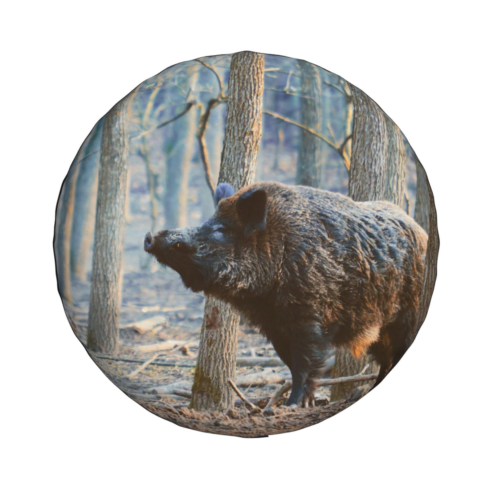 Reserverad für Autoreifen, Wildschweine, Schweine im Wald, bedruckt, wasserdicht, staubdicht, Reifentasche 38,1 cm von NIBABAEU