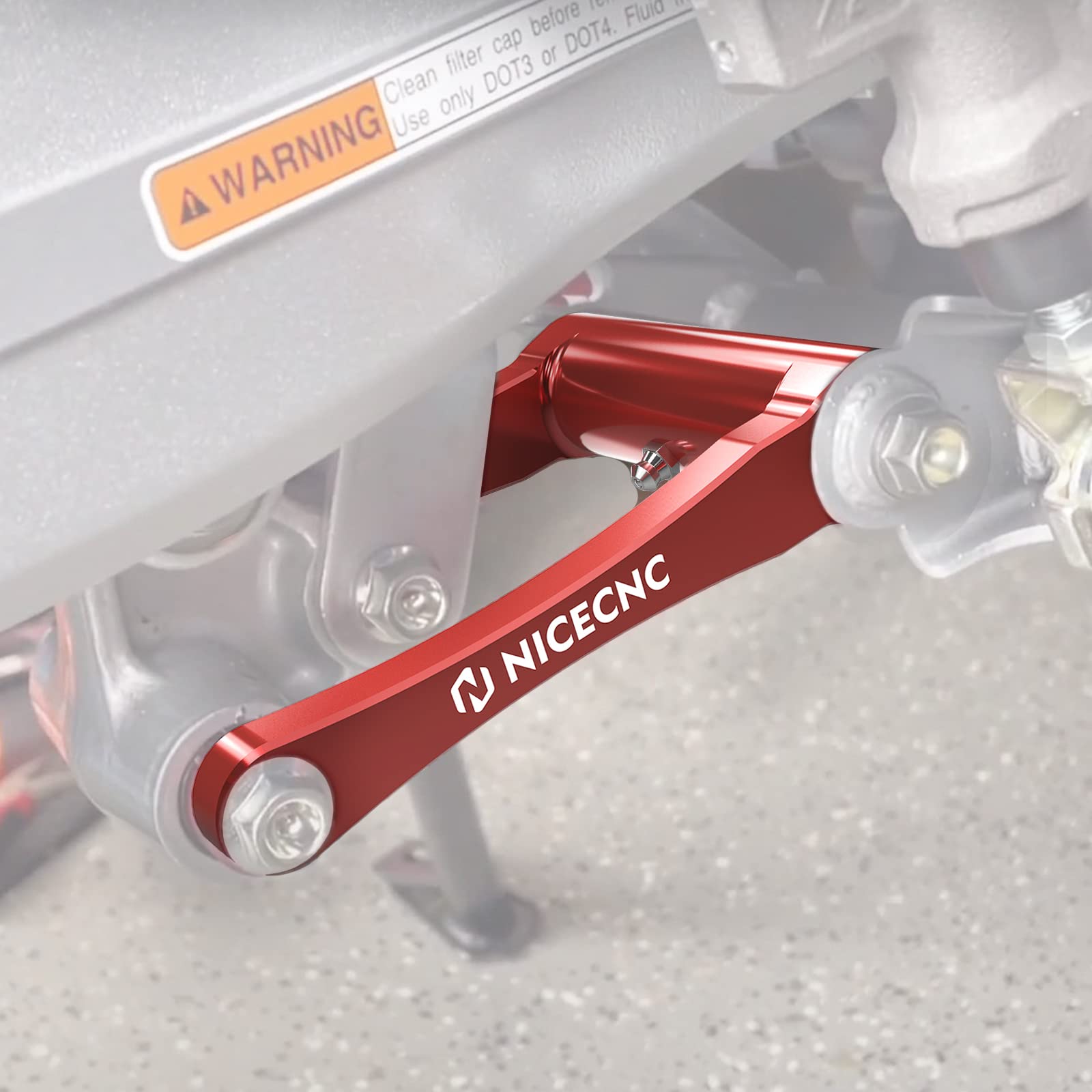 NICECNC 1.75 Inch Rot Tieferlegungslenker-Kit Lowering link Compatible with Honda CRF300L 2021-2023,CRF300L Rally 2021 2022 2023,Aluminium,Eloxiert,CNC-gefräst,52475-K1T-E10 von NICECNC