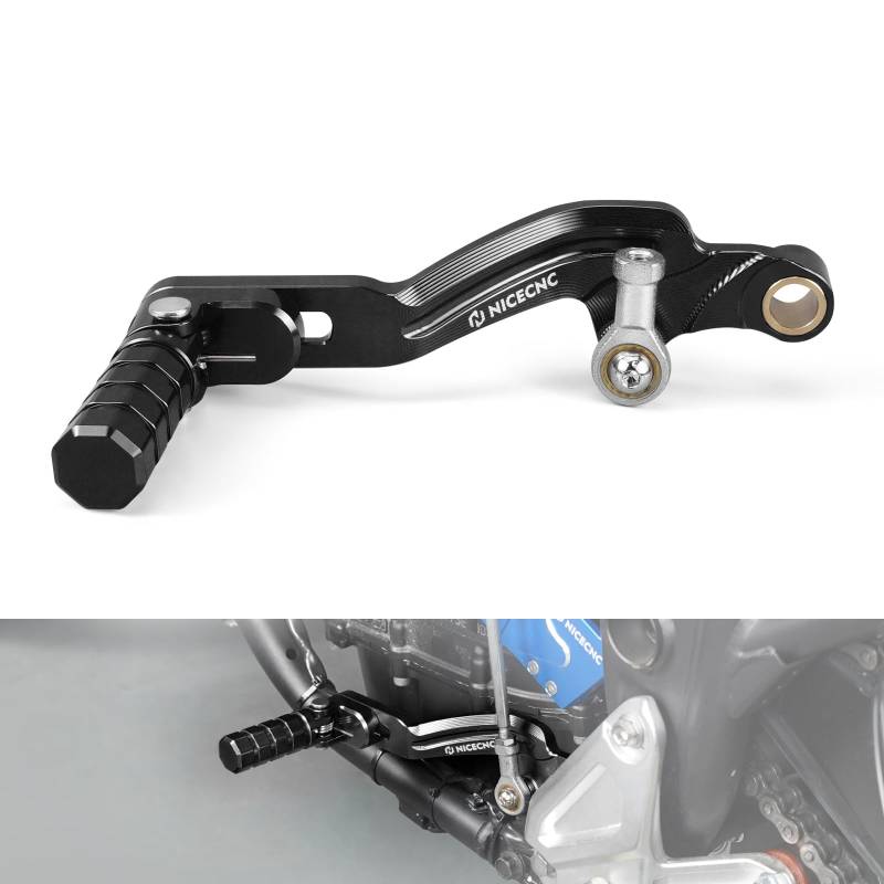 NICECNC Aluminium-Getriebehebel Schalthebel Kompatibel mit Yamaha Tenere 700/XTZ 700 2019-2024, Tenere 700 Rally Edition 2020-2024, CNC-gefräst, Schwarz von NICECNC