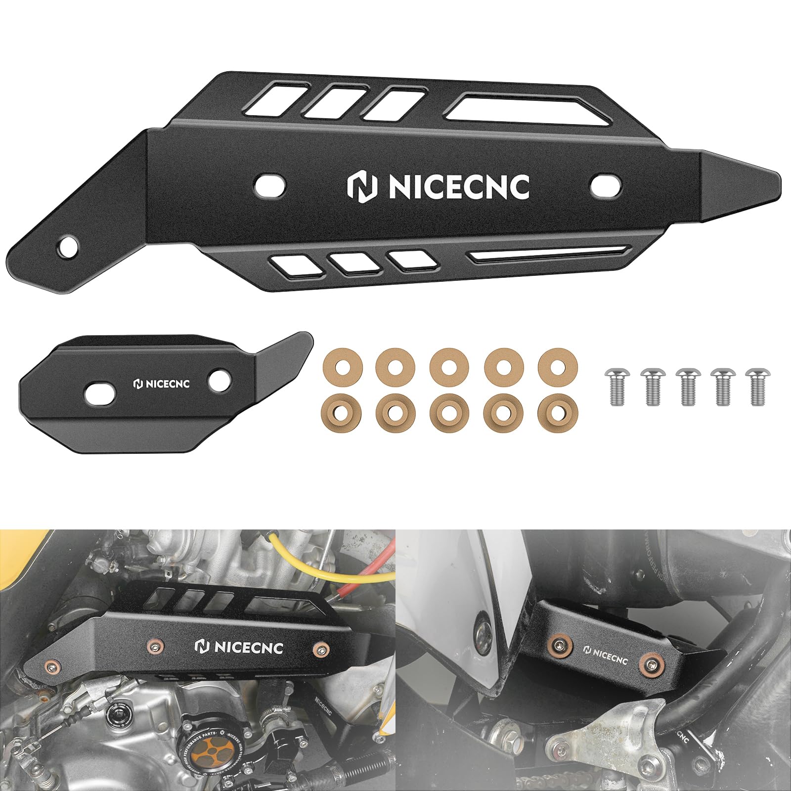 NICECNC Black Mid Pipe Heat Shield Compatible with Yamaha Raptor 700 2015-2024, Raptor 700R 2015-2024, Raptor 700R SE 2015-2024 NICECNC Black Mid Pipe Heat Shield Compatible with Yamaha Raptor 700 2015-2024, Raptor 700R 2015-2024, Raptor 700R SE 2015-2024 von NICECNC