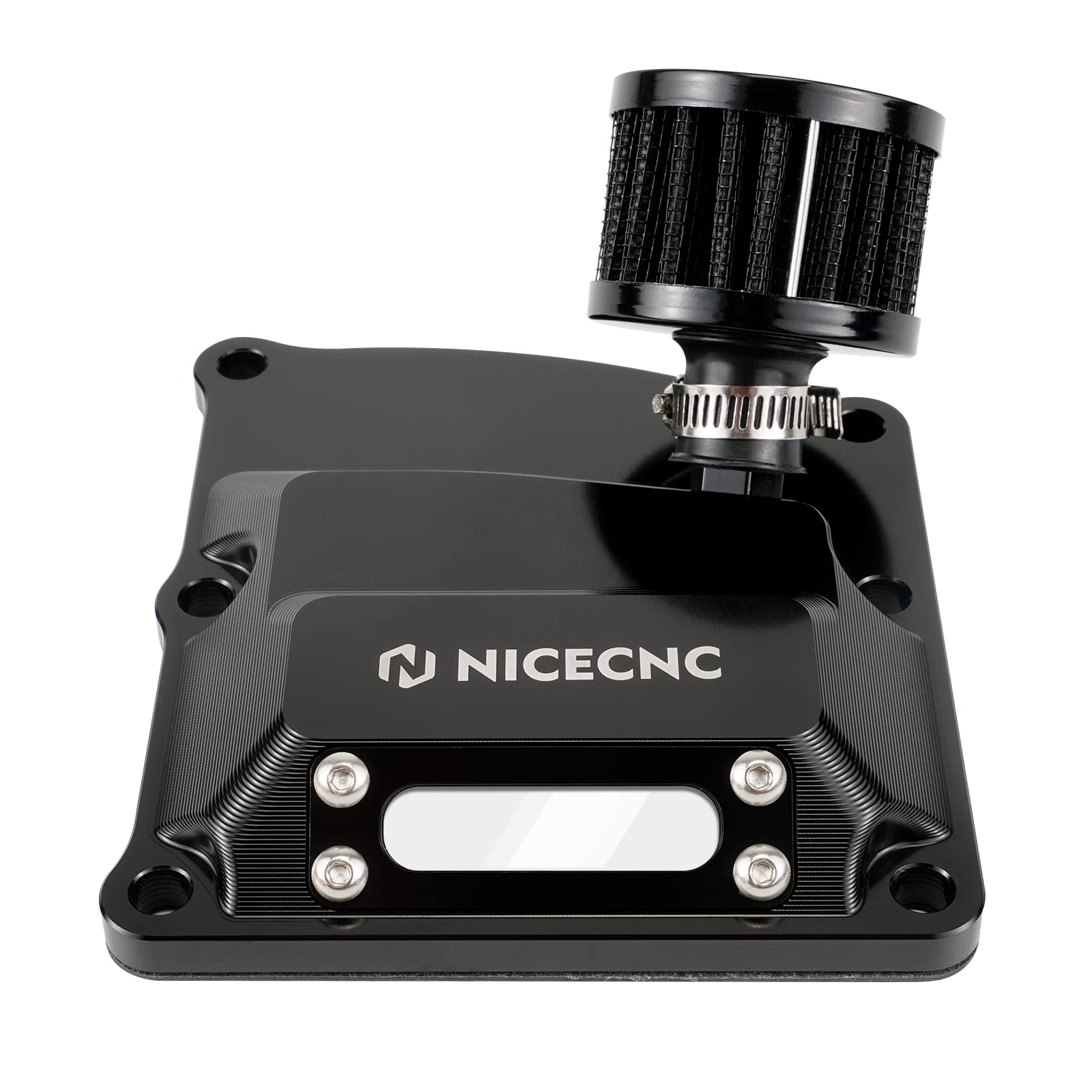 NICECNC Black Obere Getriebeabdeckung Compatible with Harley Road Glide Street Glide Road King FLHX/Special FLHXS 2017-2022,Fat Bob/Fat Boy,Softail Standard FXST 107 2020-22,See Fit! von NICECNC