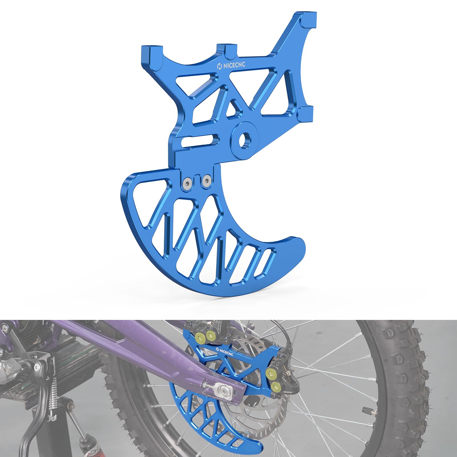 NICECNC Blauer Bremsscheibenschutz für hinten, Dual-Bremssattel-Montage, kompatibel mit Surron Light Bee X/S/ L1E, kompatibel mit Segway X160 X260, siehe Fitmnet NICECNC Blauer Bremsscheibenschutz für hinten, Dual-Bremssattel-Montage, kompatibel mit Surron Light Bee X/S/ L1E, kompatibel mit Segway X160 X260, siehe Fitmnet von NICECNC