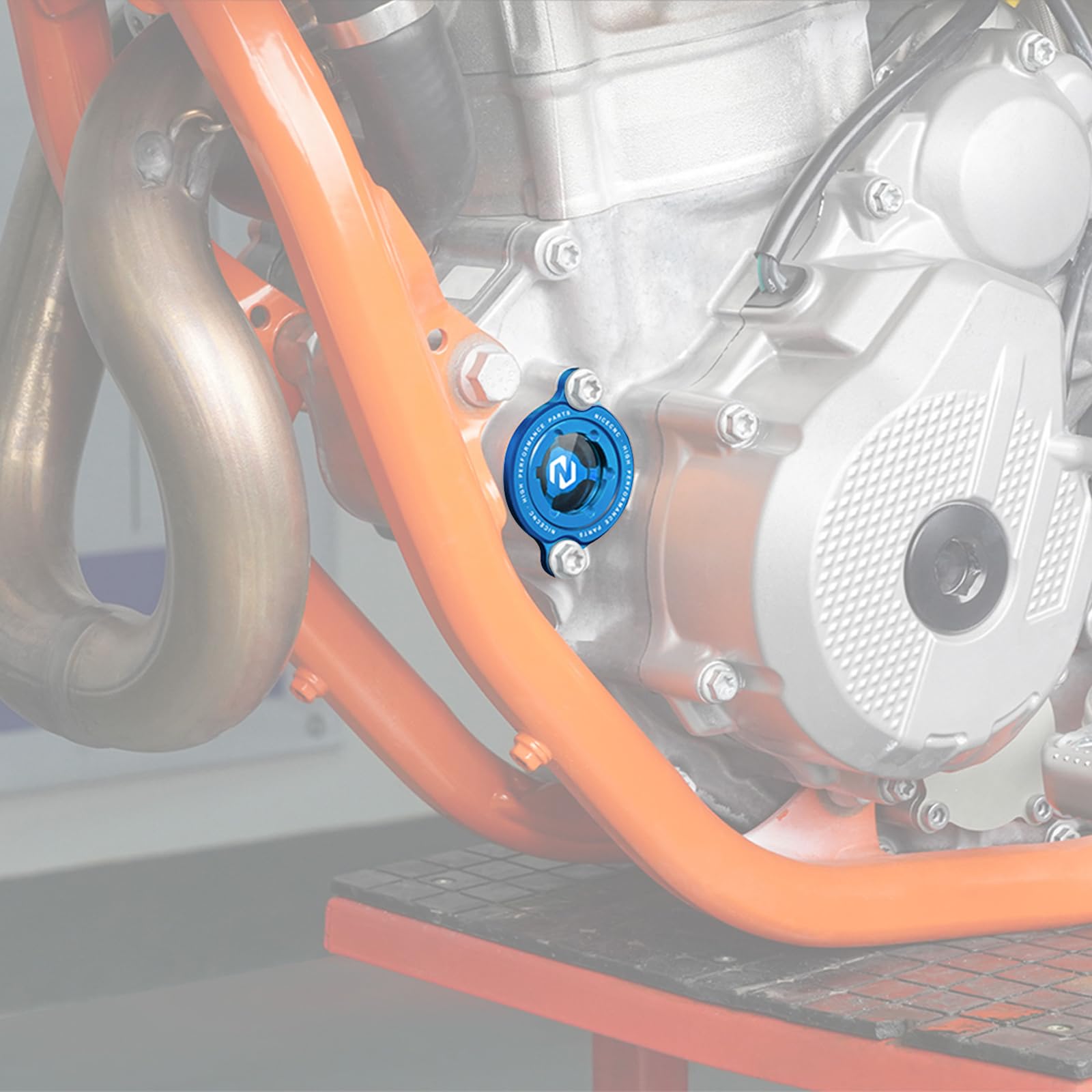 NICECNC Blauer Deckel für Motorölfilter Compatible with Husqvarna FC FE 250 350 2014-2023 KTM 250 SX-F/XC-F 2013-2023,EXC-F 2014-2023,GasGas 250F/350F/450F MC/EX/EC 2021-2023,See Fitment von NICECNC