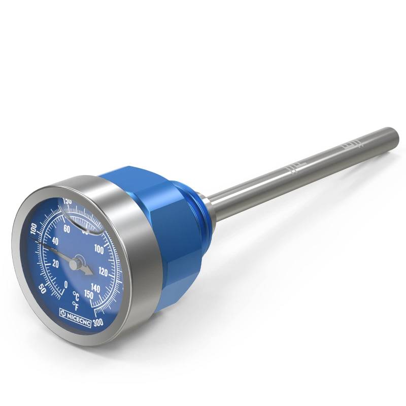 NICECNC Blauer Ölmessstab Mit Temperaturmesser Compatible with Yamaha Raptor 660R 2001-2005, Raptor 700, 700R 2006-2024, Raptor 700R SE 2010-2024, YFZ450 2004-2013 von NICECNC