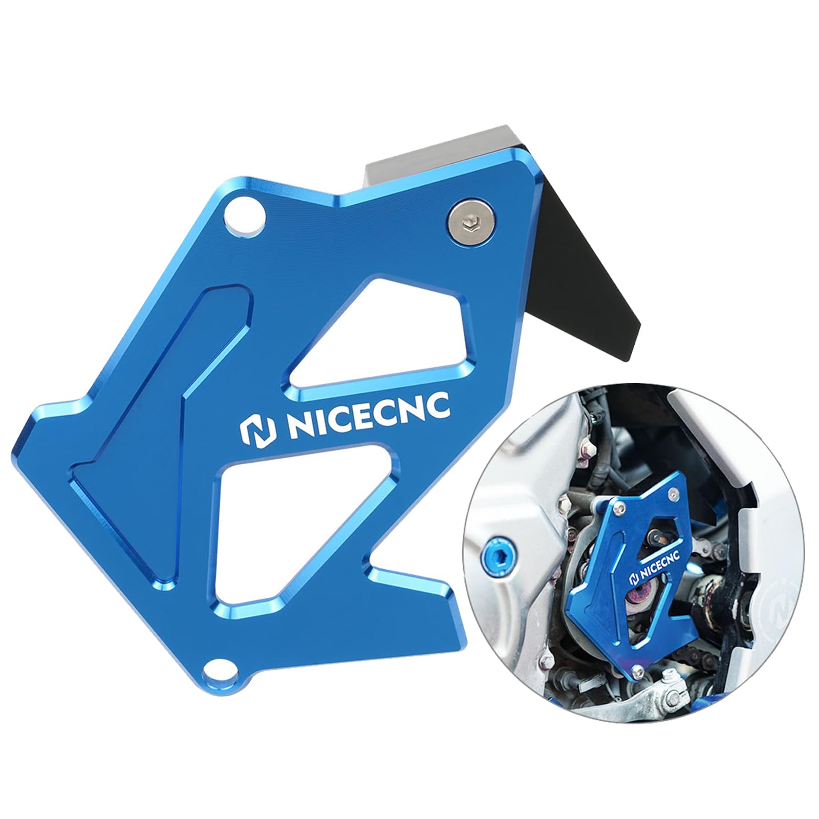 NICECNC Case Saver Ritzelschutz Kurbelgehäuseabdeckung Compatible with Yamaha Raptor 700 2006-2010 2011 2013-2023, 700R 2012 2016 2017 2018 2019 2020-2024, 700R SE 2013-2016 2018-2024 Blau von NICECNC