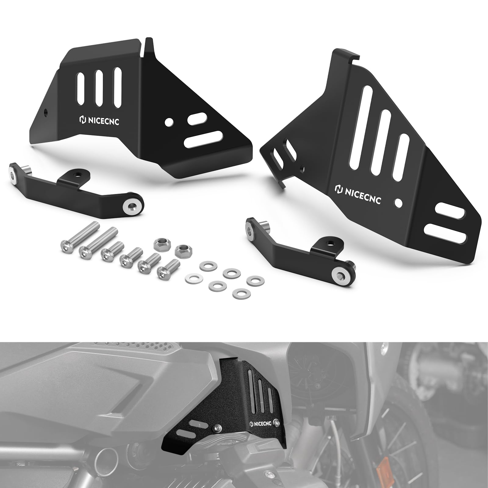 NICECNC Drosselklappenschutz Compatible with BMW R1250GS 2018 2019 2020 2021 2022 2023,Schwarz von NICECNC