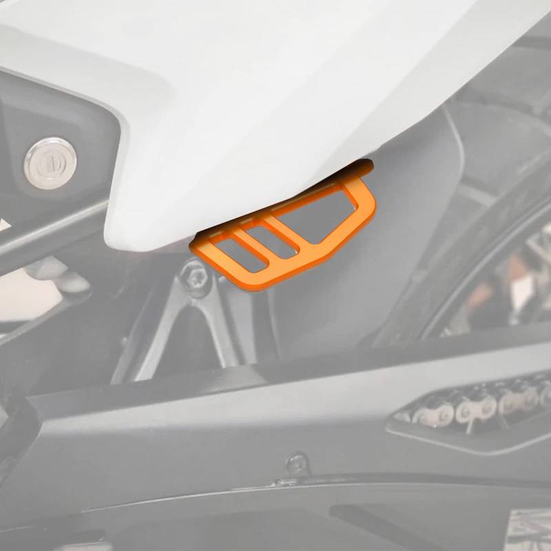 NICECNC Gepäckhalterung für Beifahrersitz Compatible with KTM 790/890 Adventure R/S/Rally 2019 2020 2021 2022,Aluminium,Eloxierte Oberfläche,CNC-gefräst,Orange von NICECNC