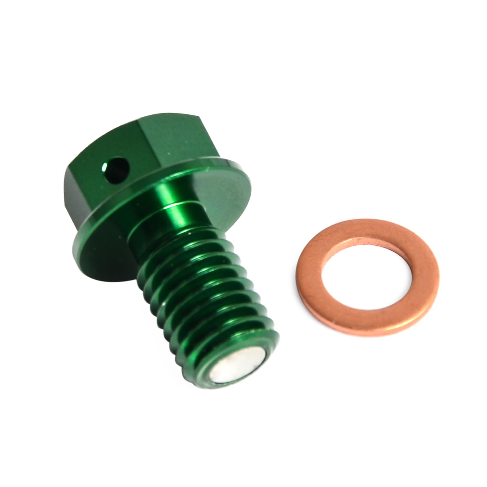 NICECNC Grün Magnetische Ölablassschraube Compatible with Kawasaki KX60 KX65 KX80 KX85/KX85-II KX100 KX125 KX250 KX250F KX450F KX500,See Fitment von NICECNC