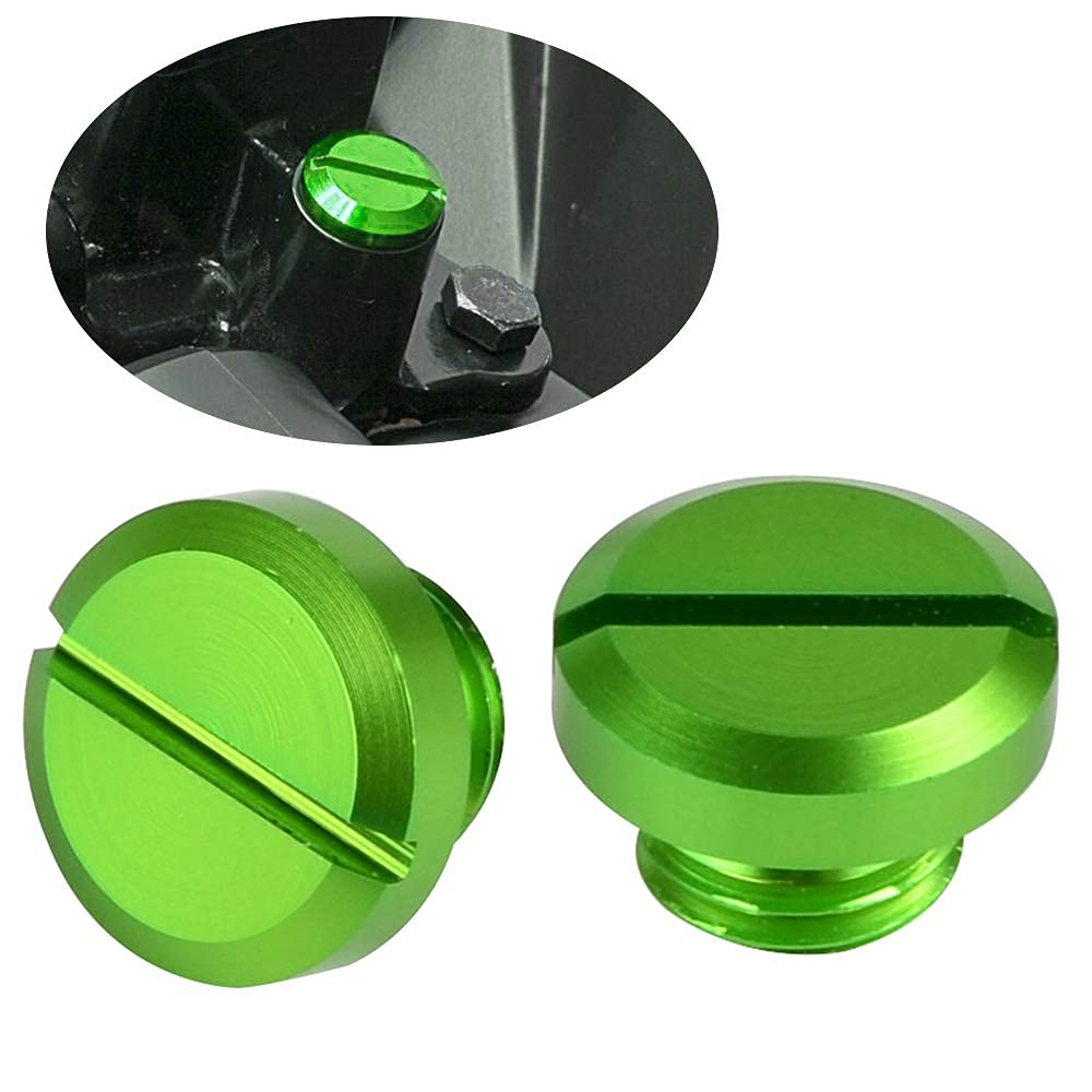 NICECNC Grün Universal 2 Stück M10*1,25mm Spiegellochstopfen Adapter Schrauben Schrauben CNC eloxiert von NICECNC