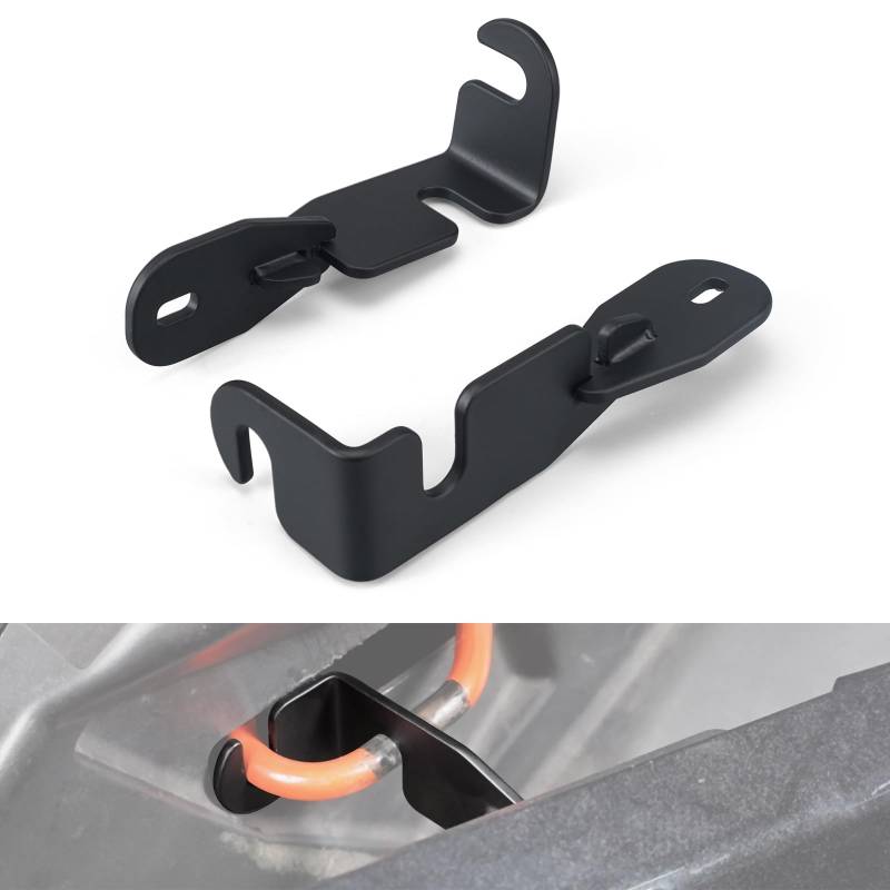 NICECNC Kühler Türriegel Set 7.6 cm Q235 Stahl Kompatibel mit Can Am Maverick X3 Max 4x4 DS Turbo DPS 2021-2023, Maverick X3 R 4x4 RS Turbo DPS 2020-2021, Maverick X3 Zubehör, Schwarz von NICECNC